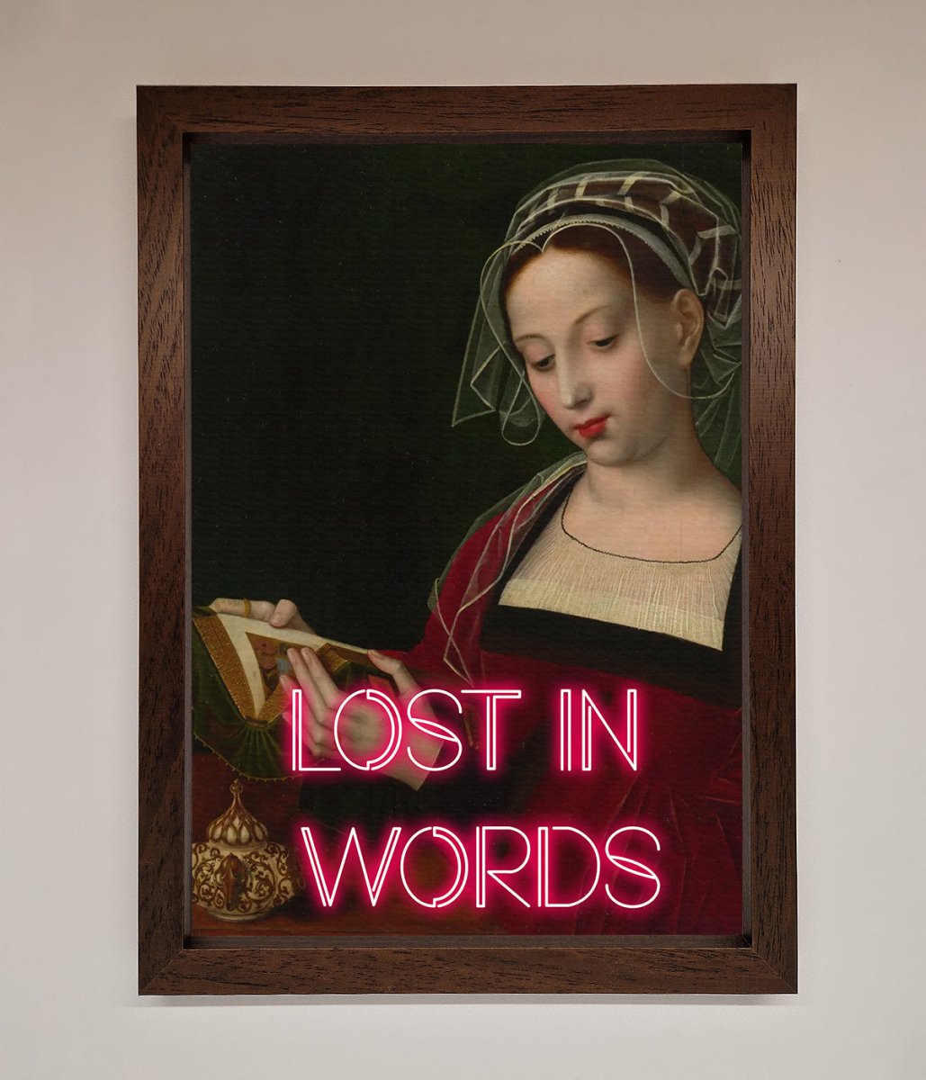 Lost In Words Medieval Framed Poster - Zestio