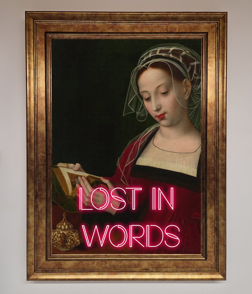 Lost In Words Medieval Framed Poster - Zestio