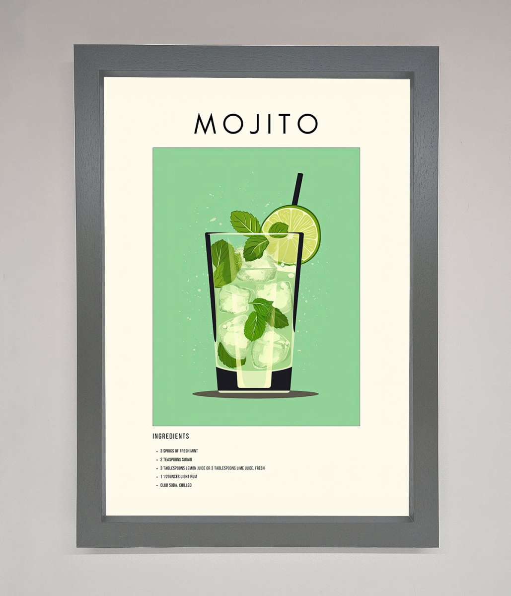 Mojito Framed Poster - Zestio