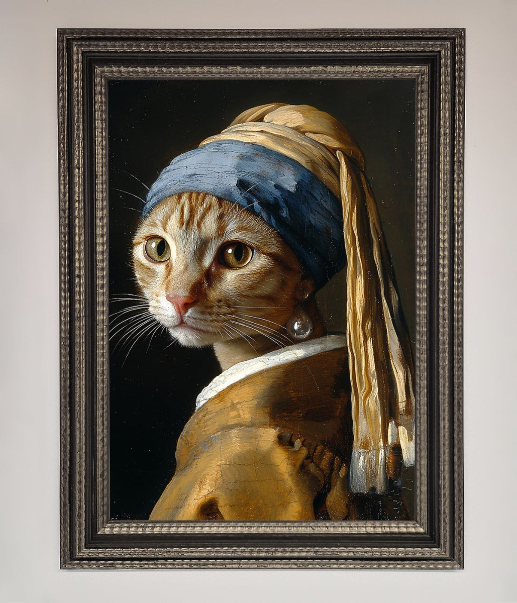 Mona Lisa Cat Framed Poster - Zestio