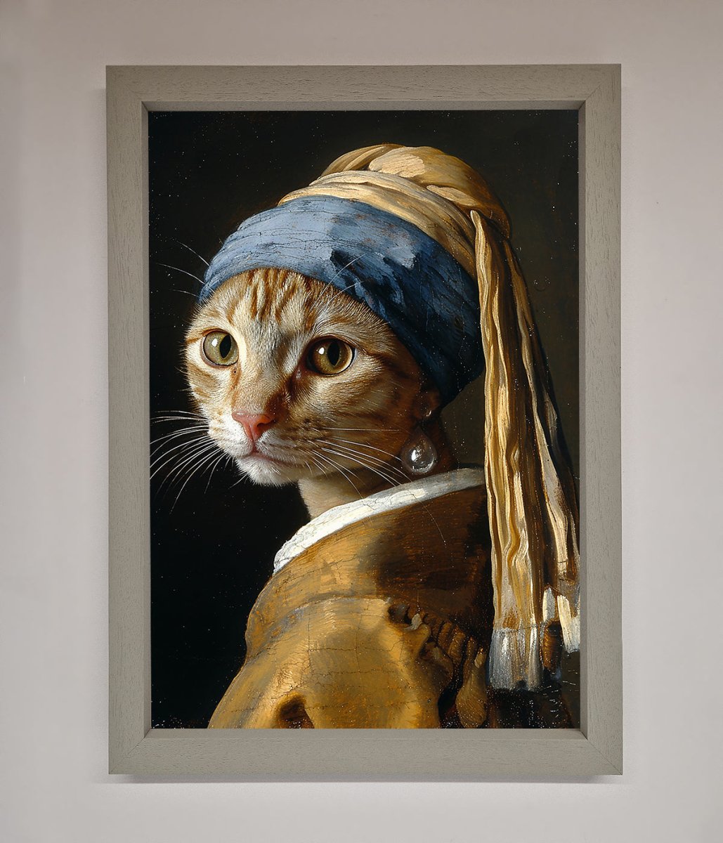 Mona Lisa Cat Framed Poster - Zestio