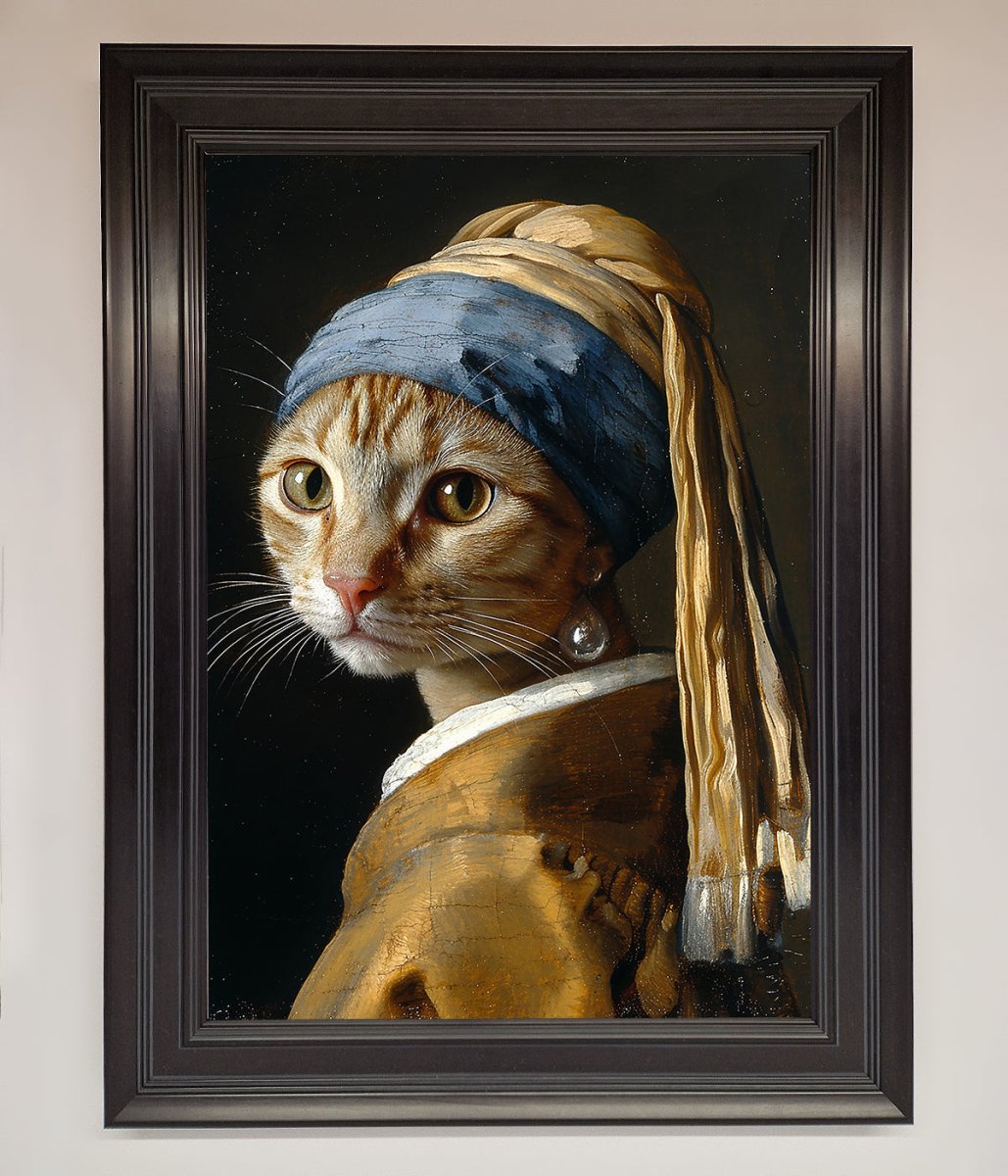 Mona Lisa Cat Framed Poster - Zestio