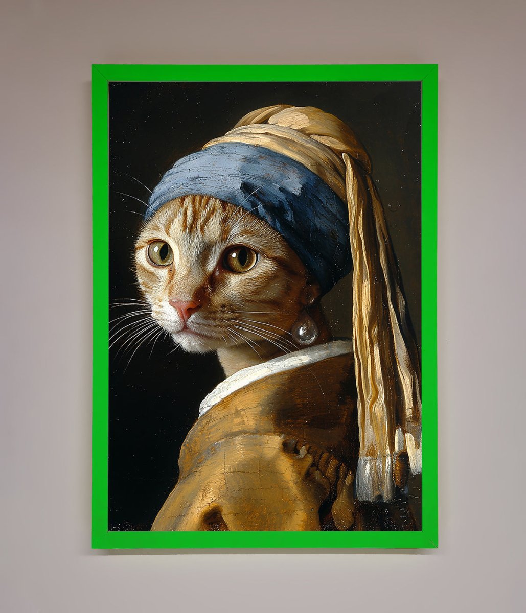 Mona Lisa Cat Framed Poster - Zestio