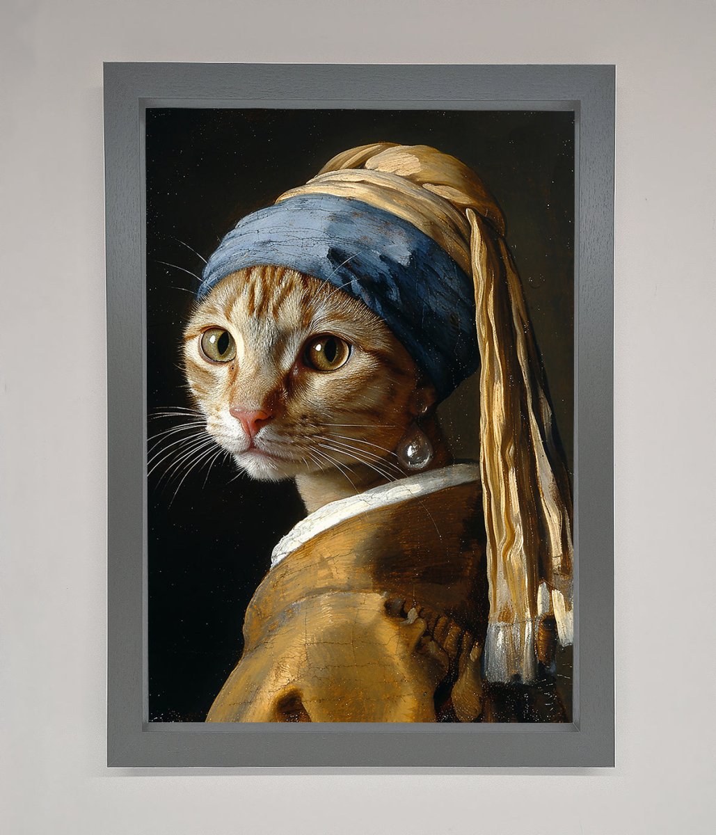 Mona Lisa Cat Framed Poster - Zestio