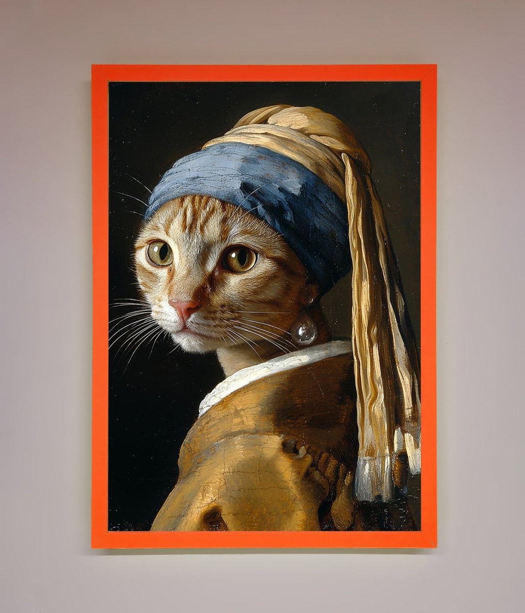Mona Lisa Cat Framed Poster - Zestio