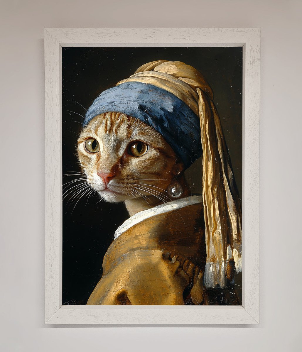 Mona Lisa Cat Framed Poster - Zestio