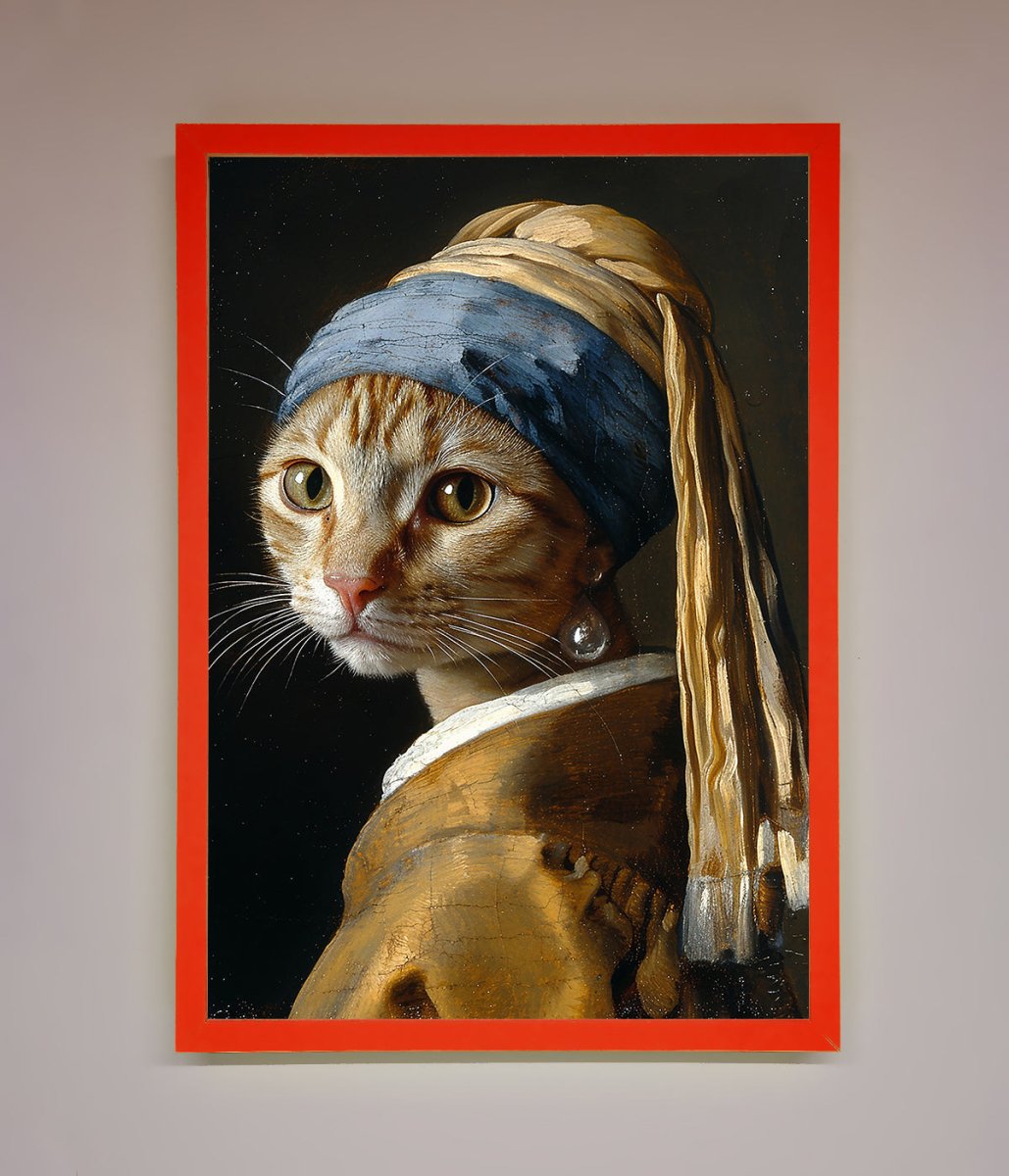 Mona Lisa Cat Framed Poster - Zestio