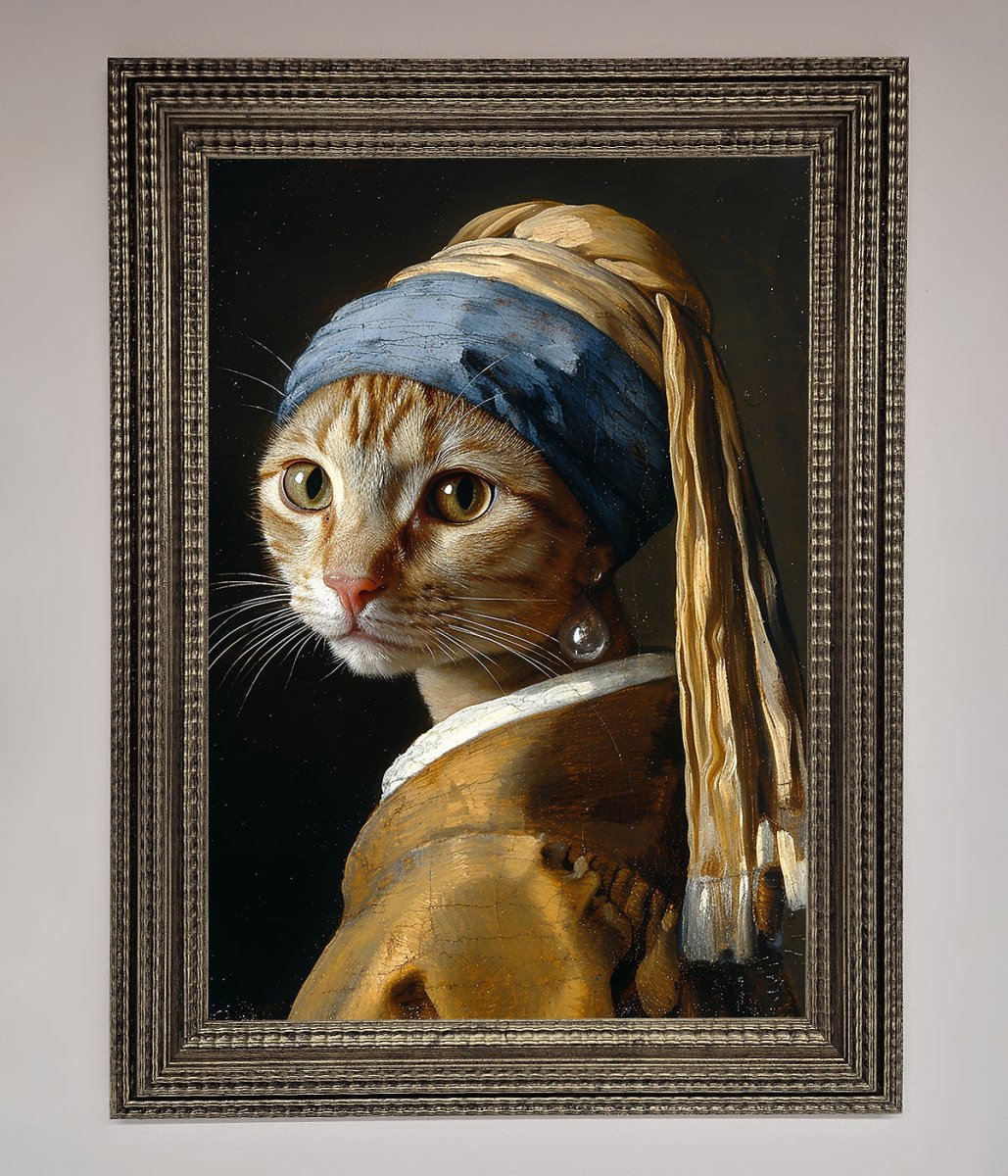 Mona Lisa Cat Framed Poster - Zestio