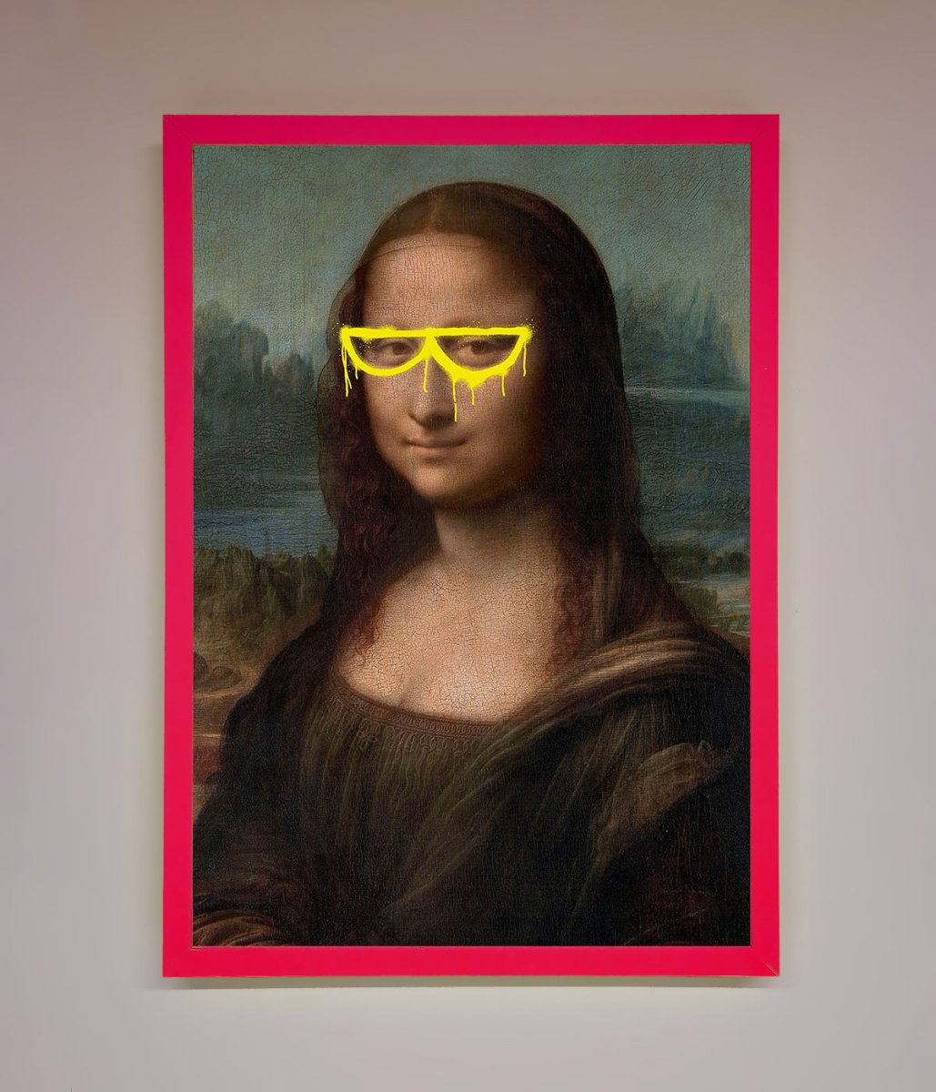 Mona Lisa Glasses Framed Print - Zestio