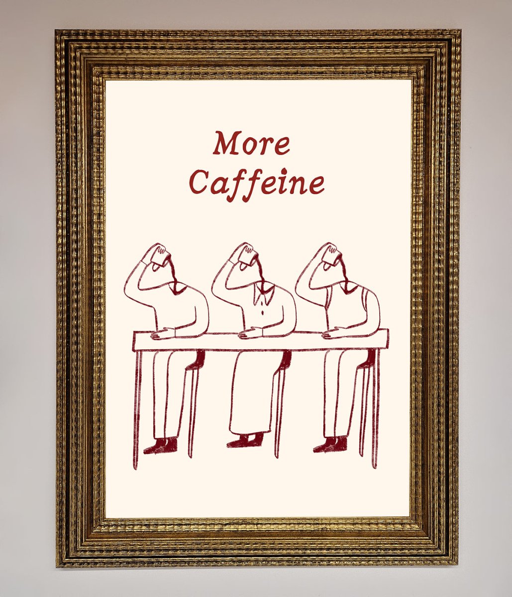 More Caffeine Framed Wall Art - Zestio