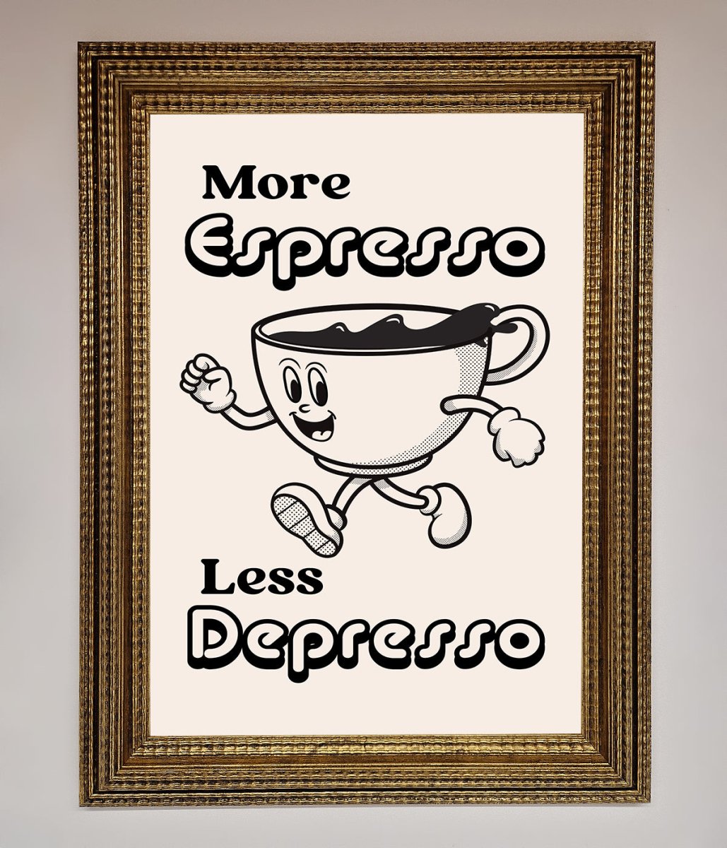 More Espresso Framed Print - Zestio