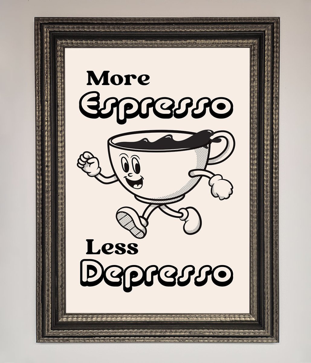 More Espresso Framed Print - Zestio