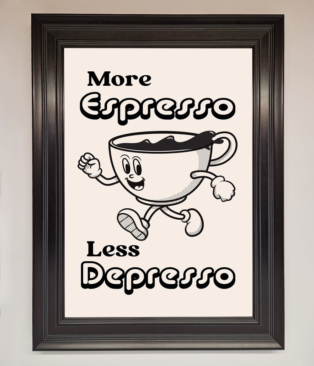 More Espresso Framed Print - Zestio