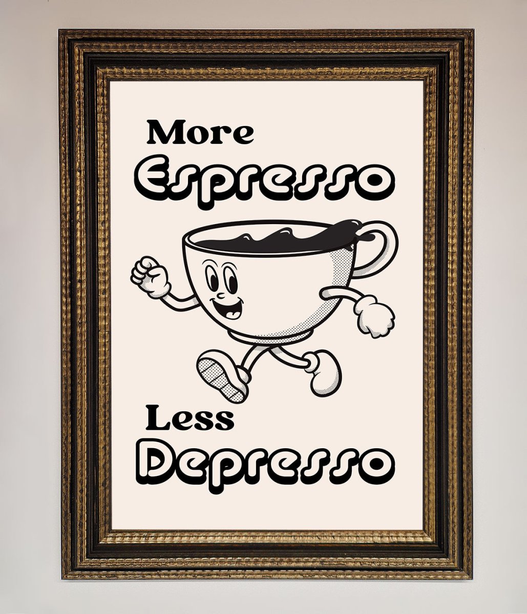 More Espresso Framed Print - Zestio