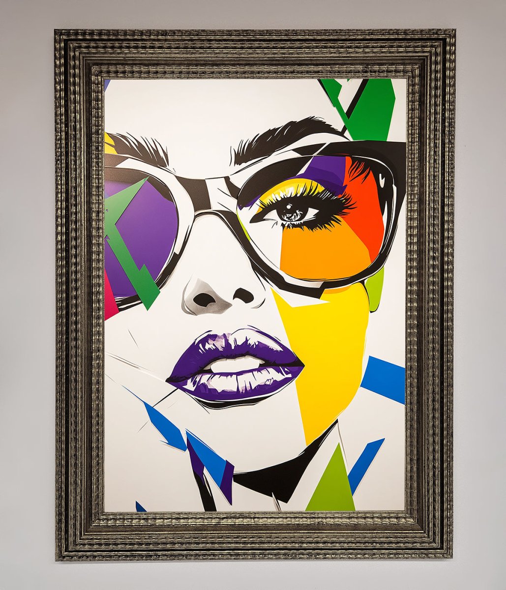 MultiColour Face Framed Wall Art - Zestio
