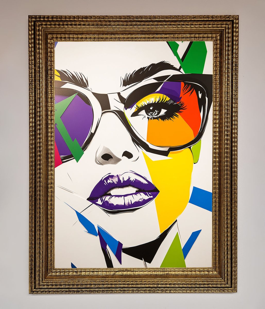 MultiColour Face Framed Wall Art - Zestio