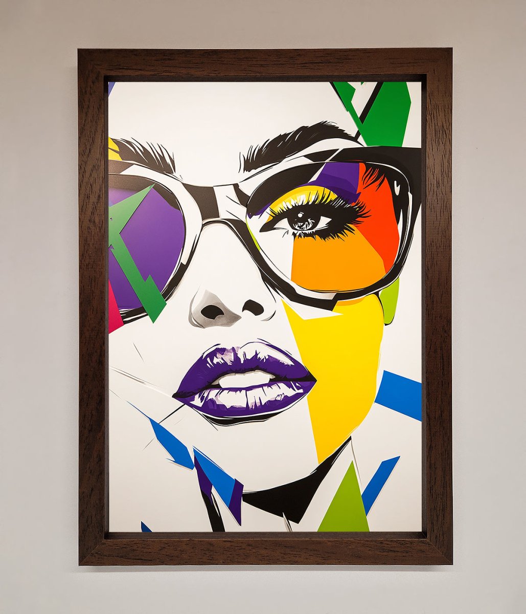 MultiColour Face Framed Wall Art - Zestio