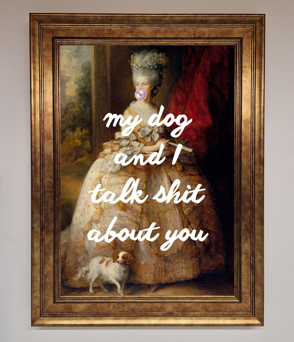 My Dog And I Framed Poster - Zestio