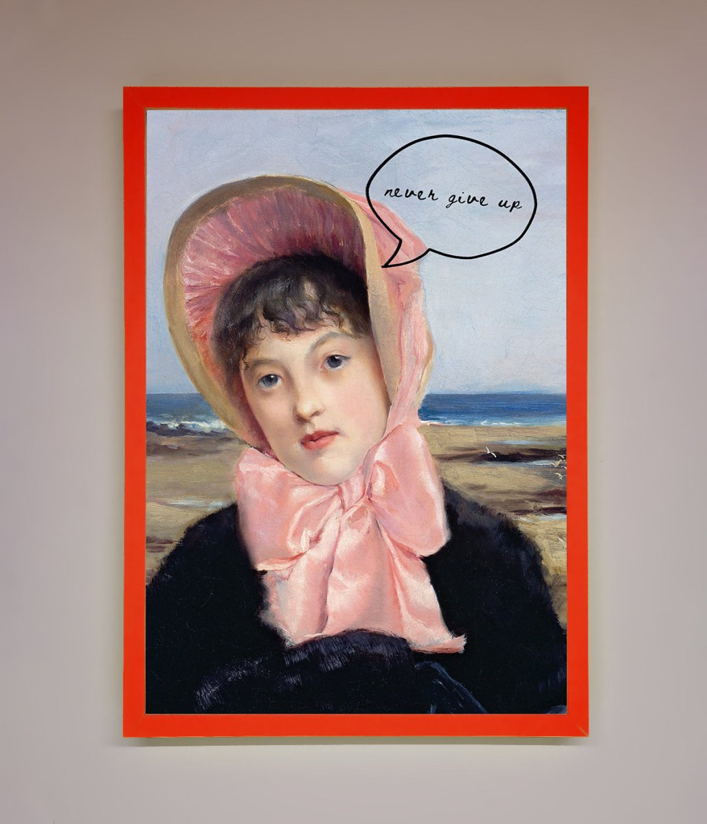 Never Give Up Framed Wall Art - Zestio