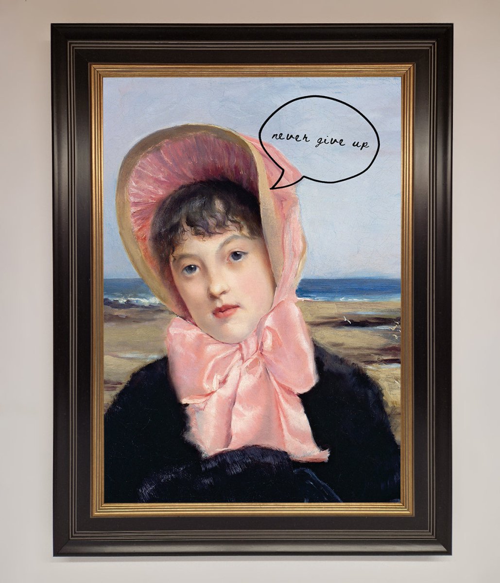 Never Give Up Framed Wall Art - Zestio