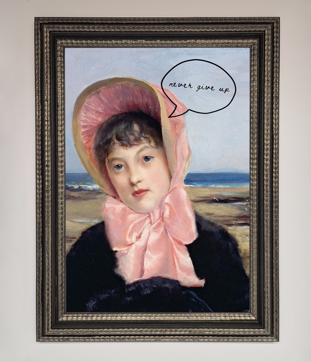 Never Give Up Framed Wall Art - Zestio