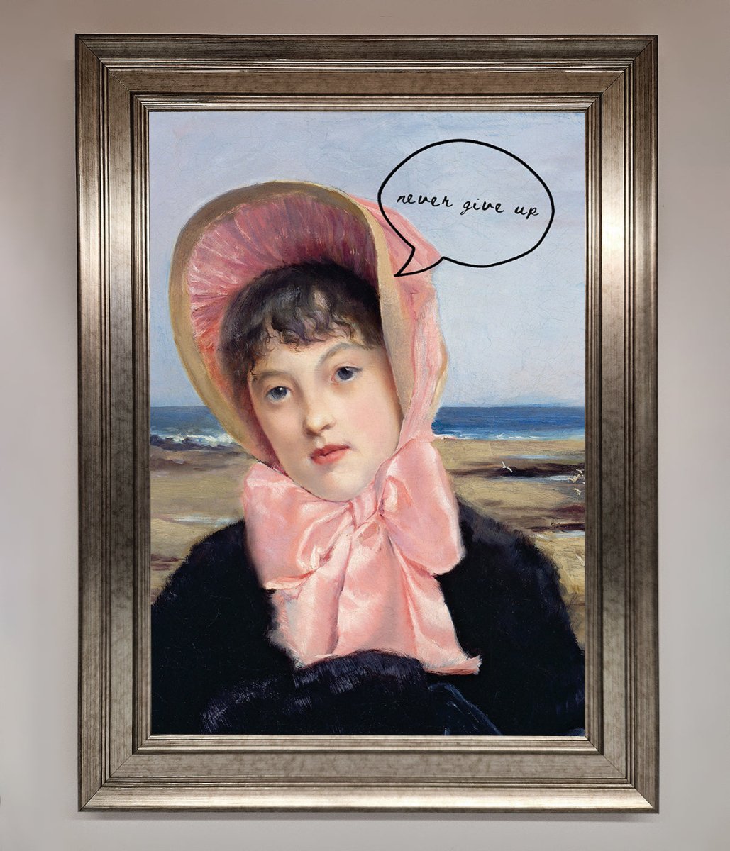 Never Give Up Framed Wall Art - Zestio