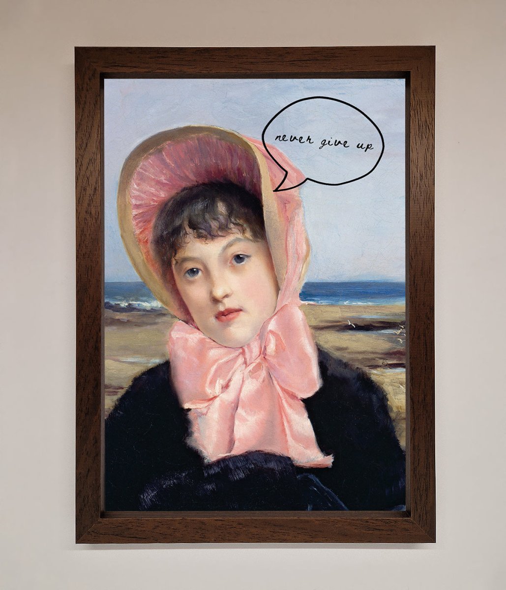 Never Give Up Framed Wall Art - Zestio