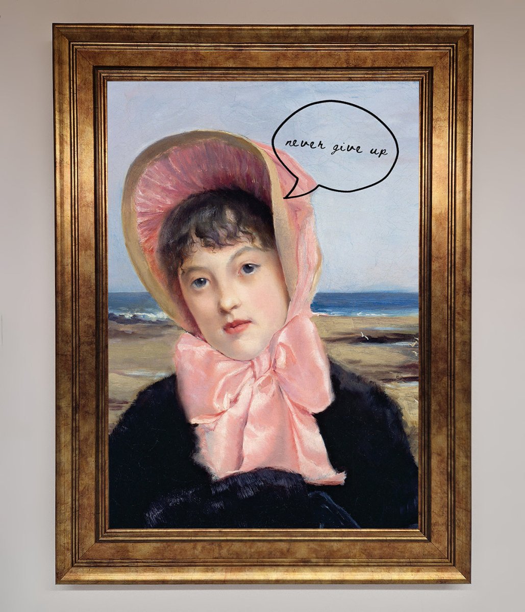 Never Give Up Framed Wall Art - Zestio