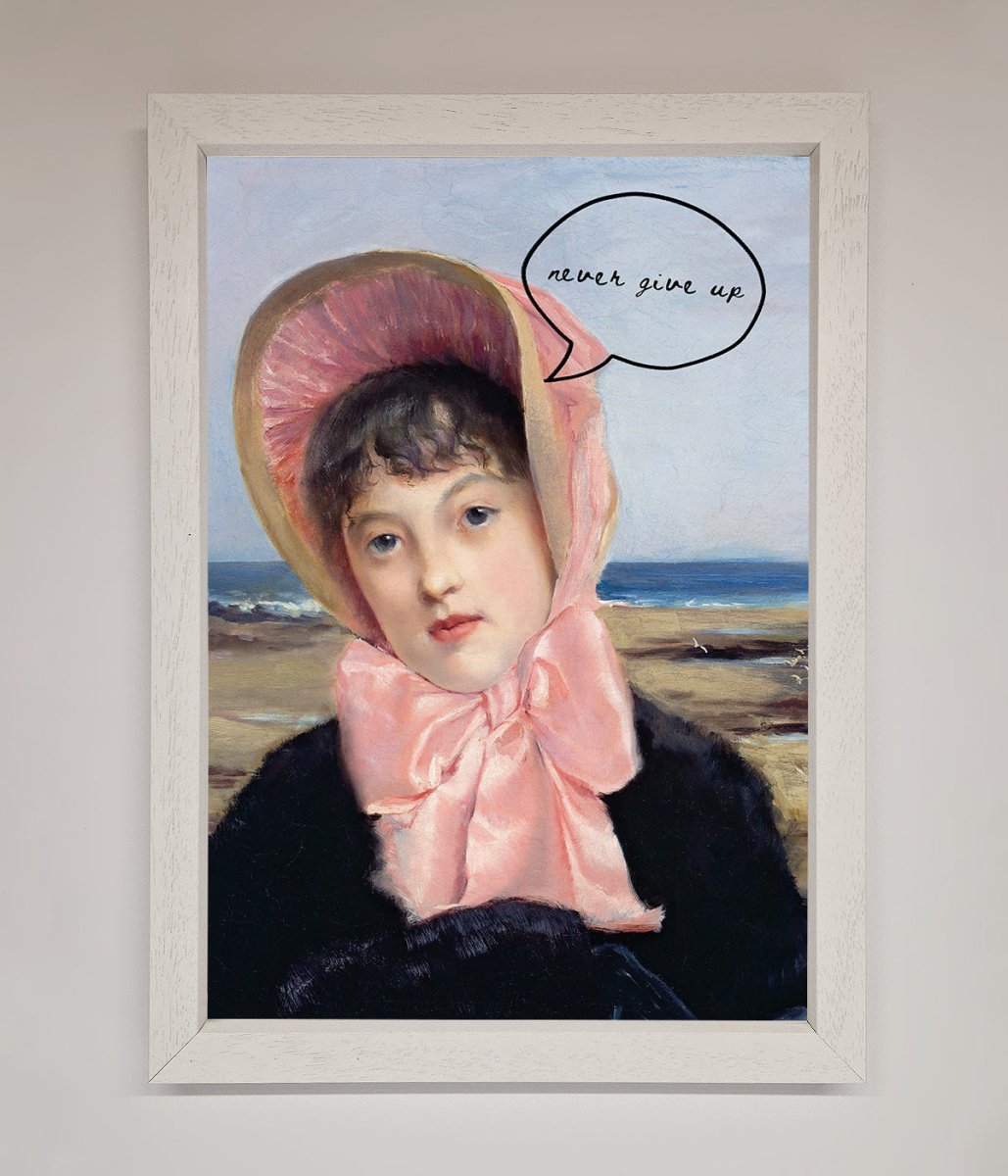 Never Give Up Framed Wall Art - Zestio