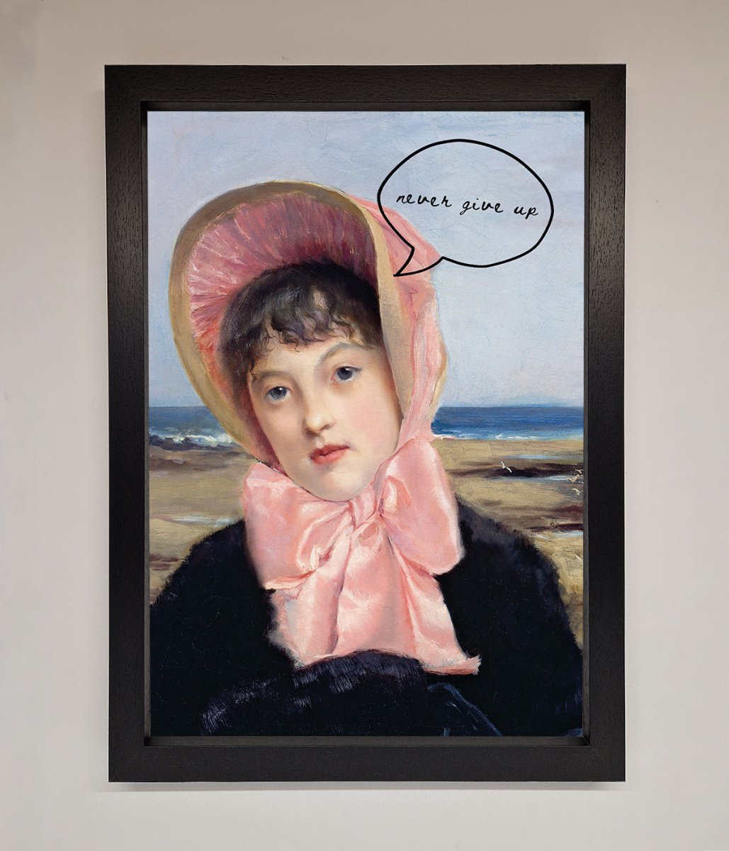 Never Give Up Framed Wall Art - Zestio