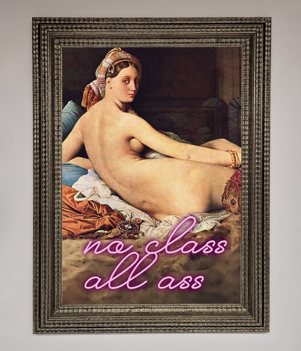 No Class All Ass Framed Print - Zestio