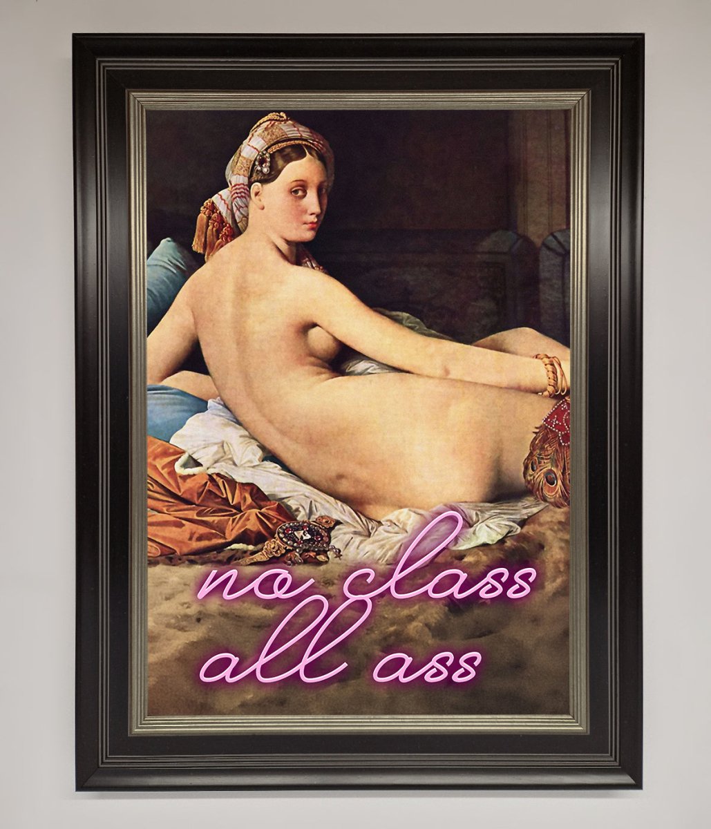 No Class All Ass Framed Print - Zestio