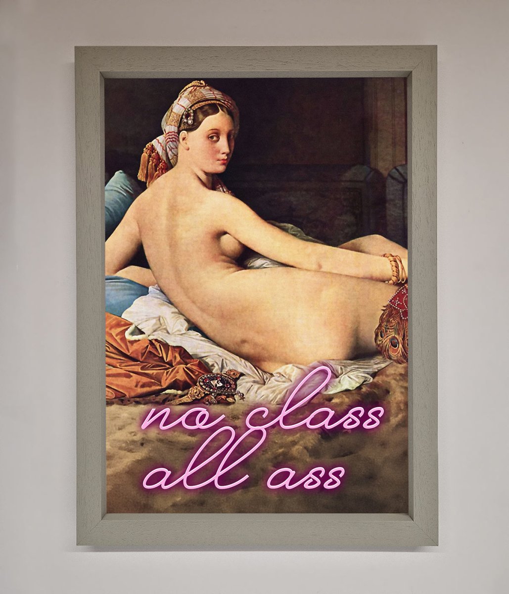No Class All Ass Framed Print - Zestio