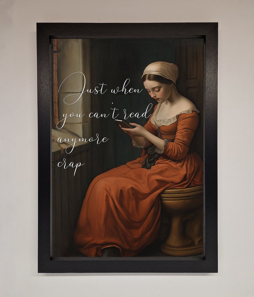 No More Crap Framed Poster - Zestio