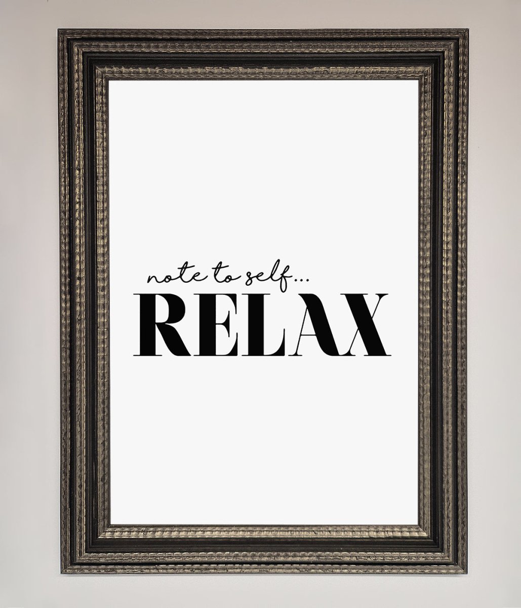 Not to Self Motivational quote Framed Wall Art - Zestio