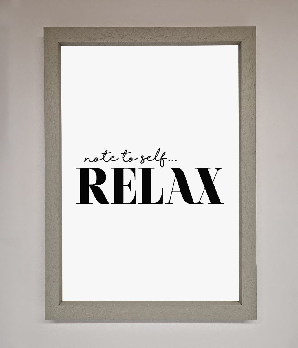 Not to Self Motivational quote Framed Wall Art - Zestio