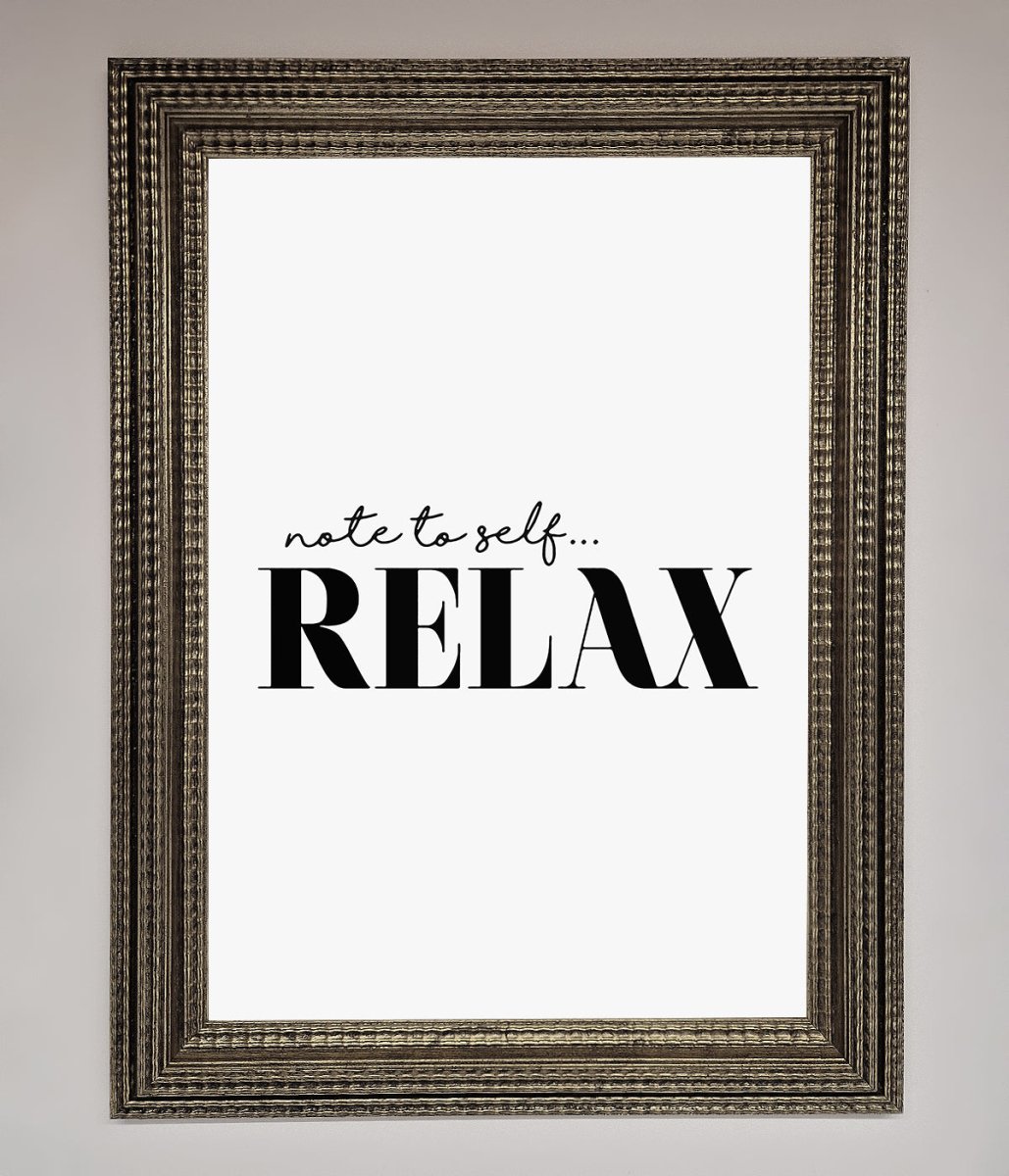 Not to Self Motivational quote Framed Wall Art - Zestio