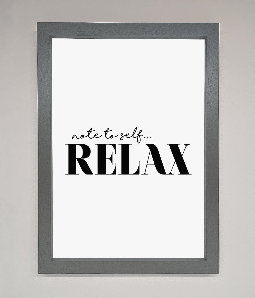 Not to Self Motivational quote Framed Wall Art - Zestio