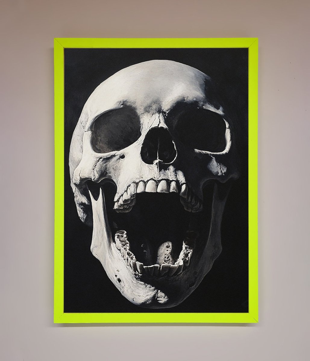 Open Mouth Skull Framed Poster - Zestio