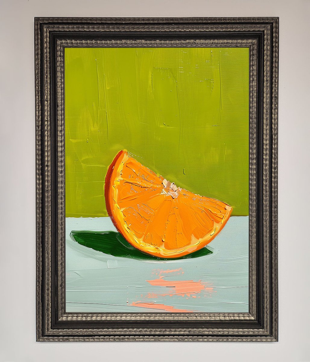 Orange Wedge Framed Print - Zestio