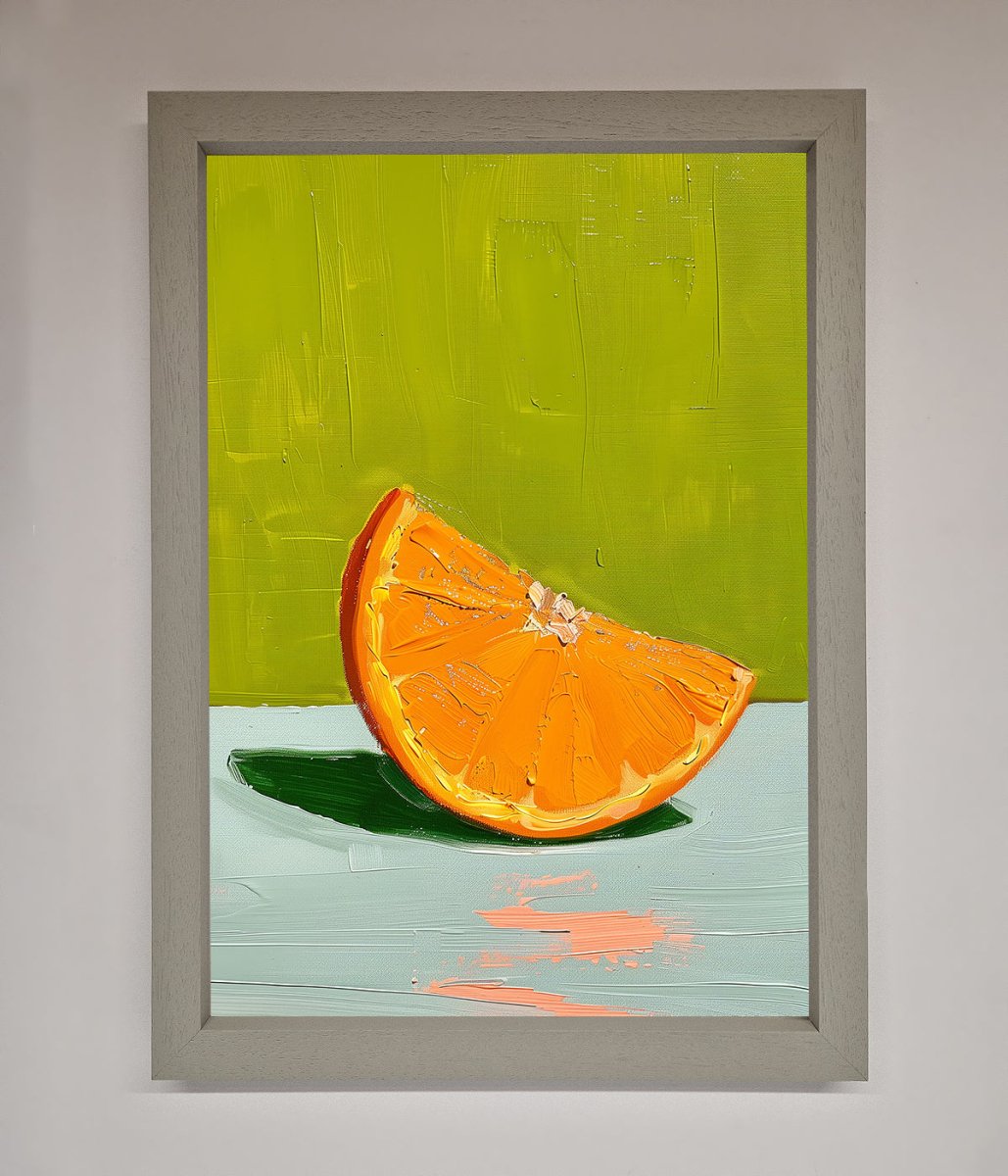 Orange Wedge Framed Print - Zestio