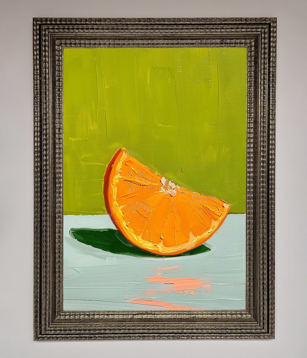 Orange Wedge Framed Print - Zestio