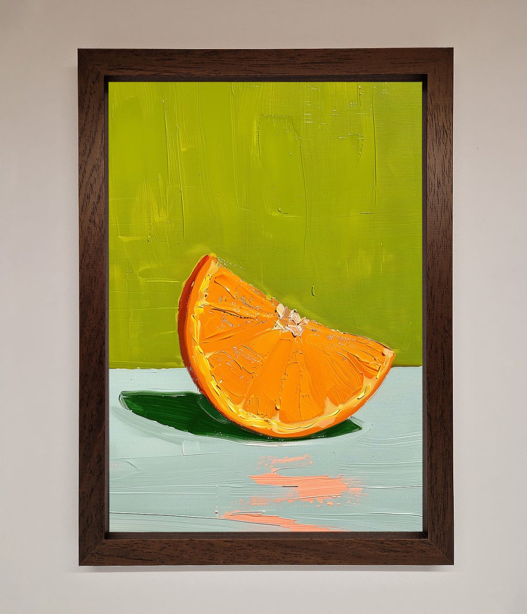 Orange Wedge Framed Print - Zestio