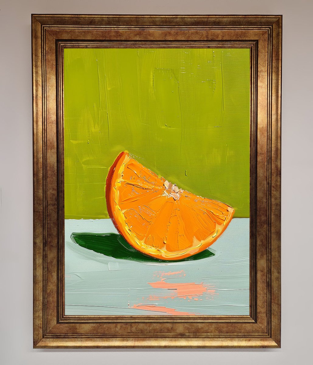 Orange Wedge Framed Print - Zestio