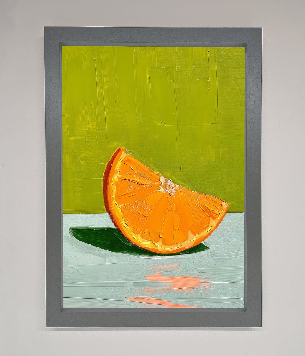 Orange Wedge Framed Print - Zestio