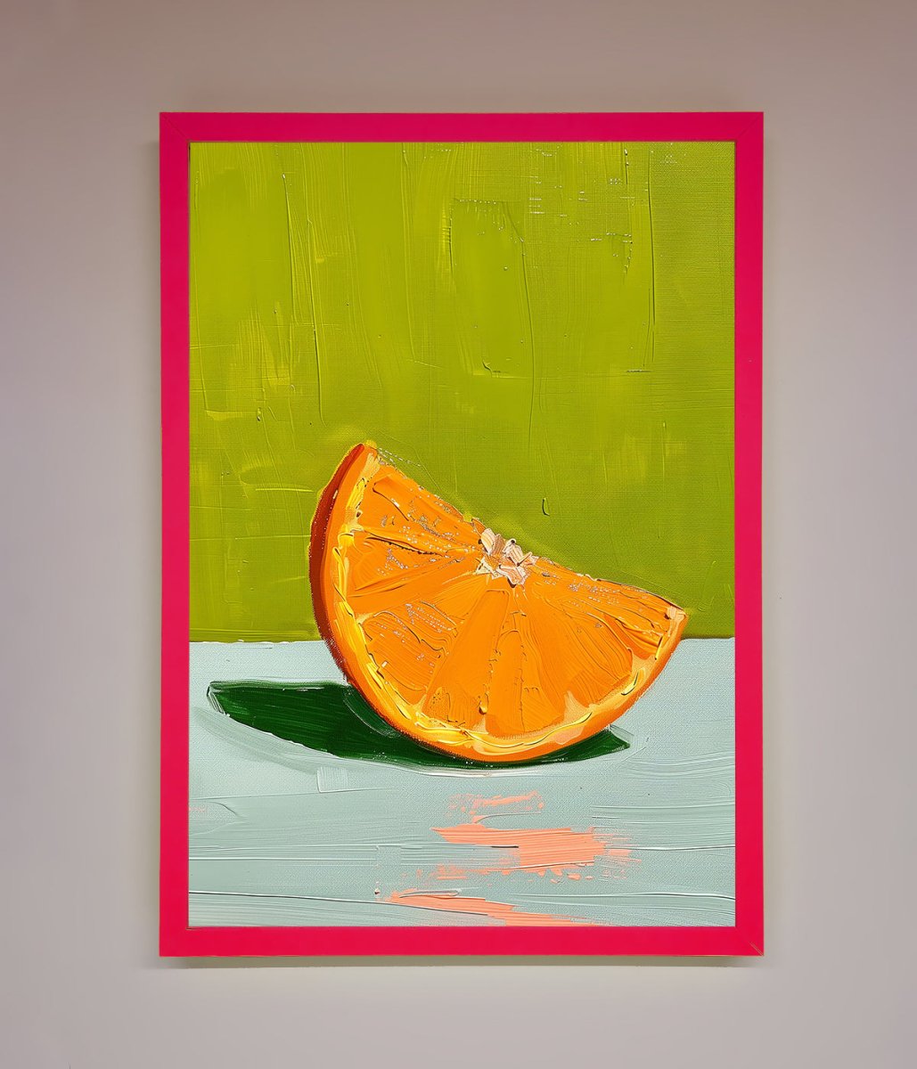 Orange Wedge Framed Print - Zestio