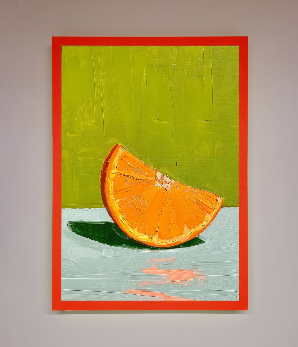 Orange Wedge Framed Print - Zestio
