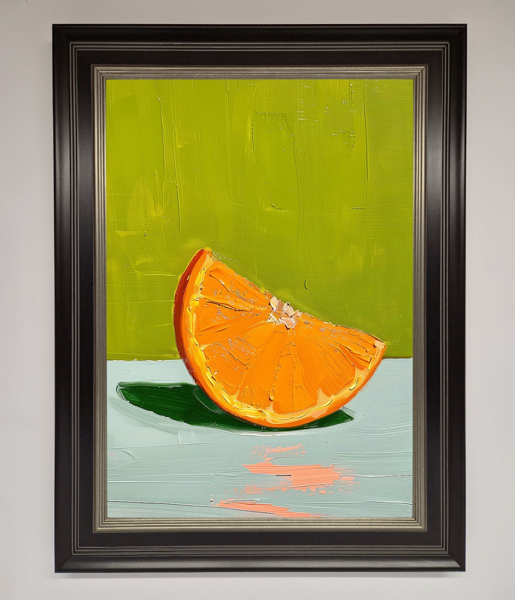 Orange Wedge Framed Print - Zestio