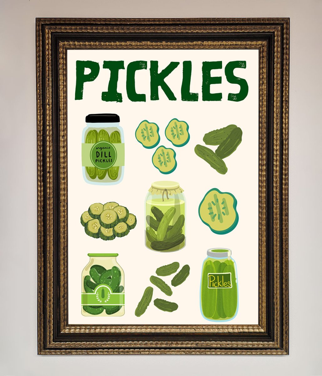 Pickle Lover Framed Wall Art - Zestio