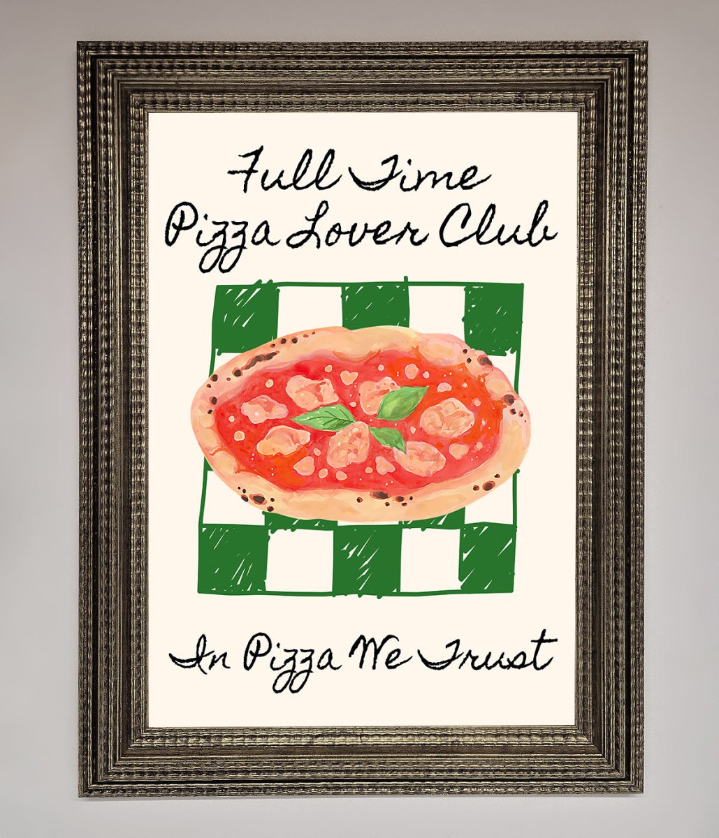 Pizza Lover Club Framed Wall Art - Zestio